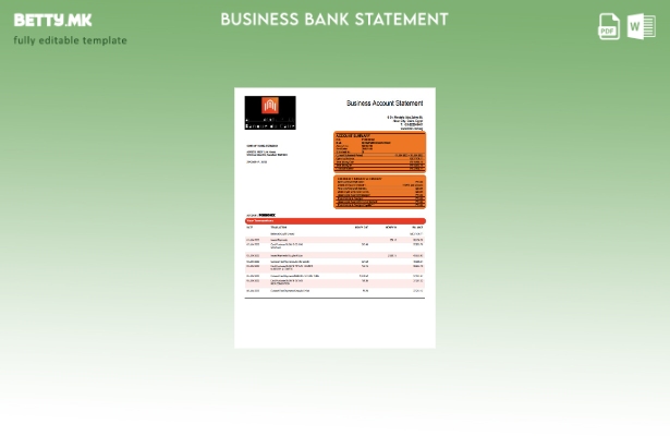 модерен стил Banque du Caire изјава за сметка на компанијата Шаблон Word и PDF